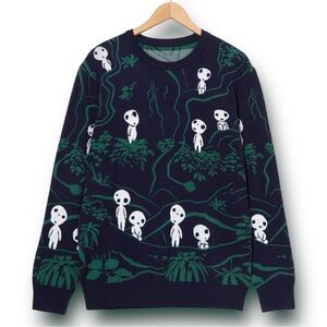 Firm! Cozy Studio Ghibli Princess Mononoke Kodama Forest Sweater